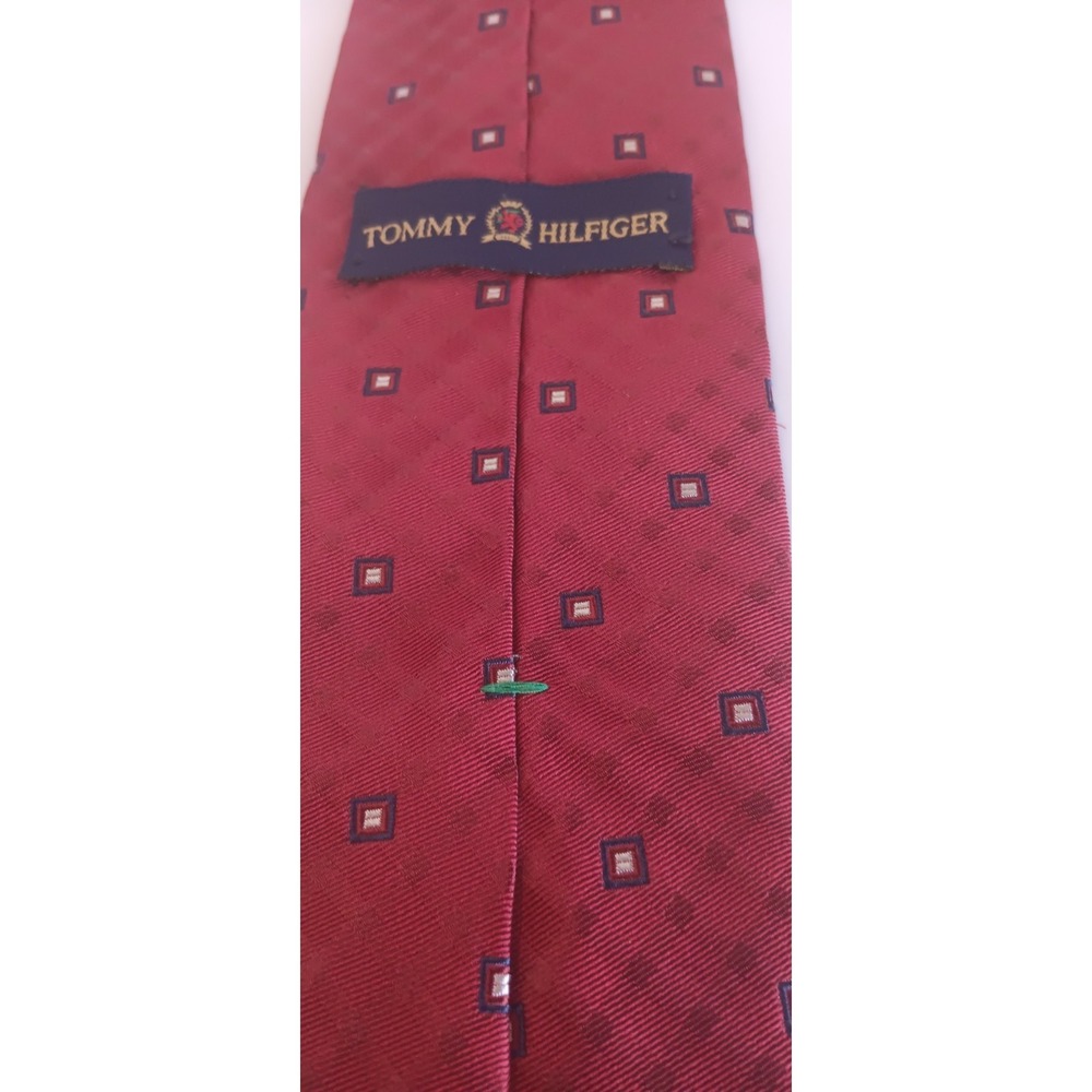 Tommy Hilfiger mens tie silk necktie preppy old money classic - Picture 3 of 6